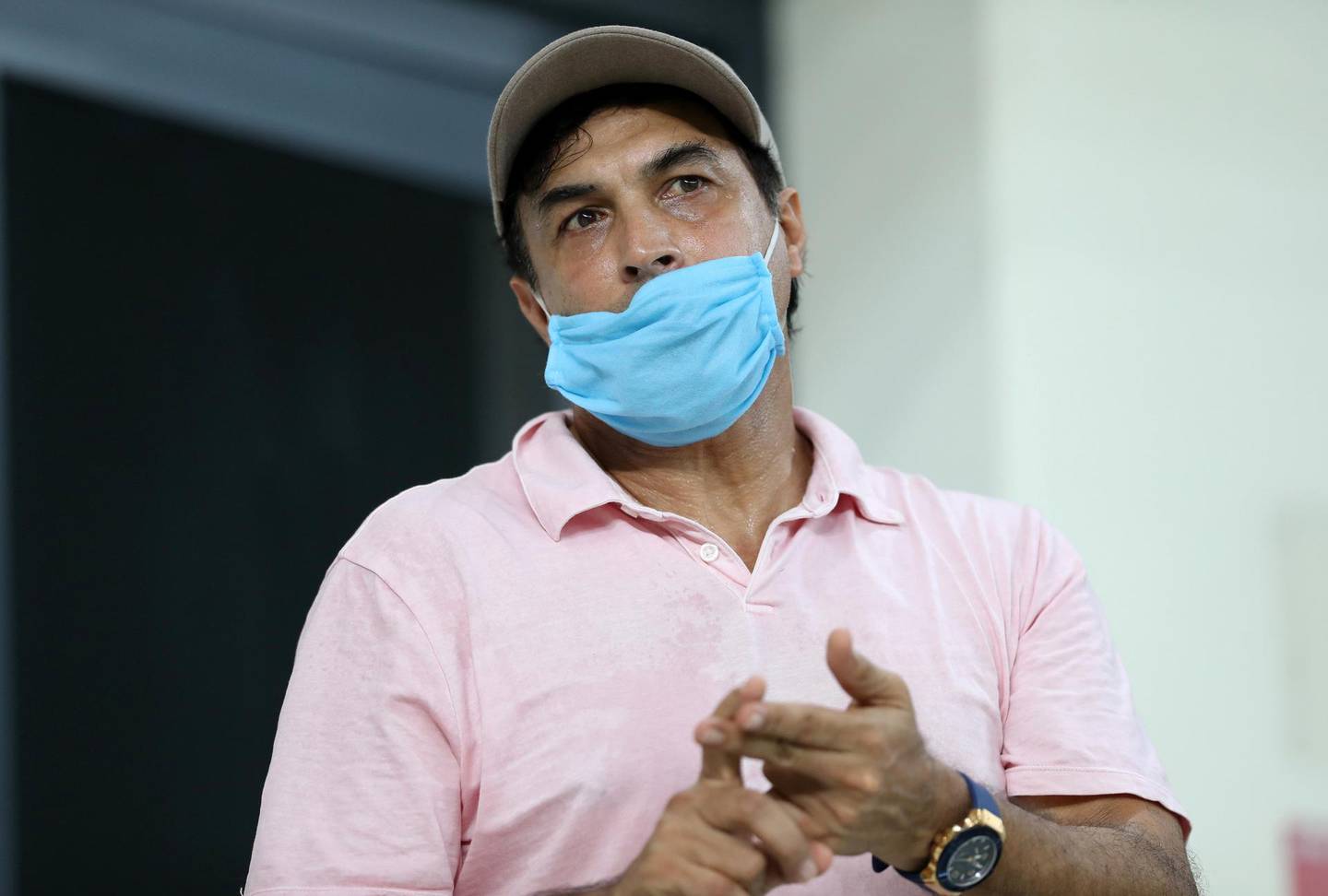 Dubai, United Arab Emirates - Reporter: Paul Radley. Sport. Cricket. UAE coach Robin Singh before the game between ECB Blues and Fujairah in the final of the Emirates D10. Friday, August 7th, 2020. Dubai. Chris Whiteoak / The National