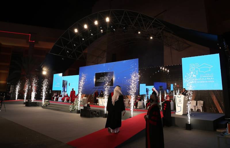 A red carpet was laid out for the event