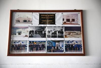 Photographs from the former Athens airport in Hellenikon inside a hall where a museum for Olympic Airways was set up. Karahalis / Reuters