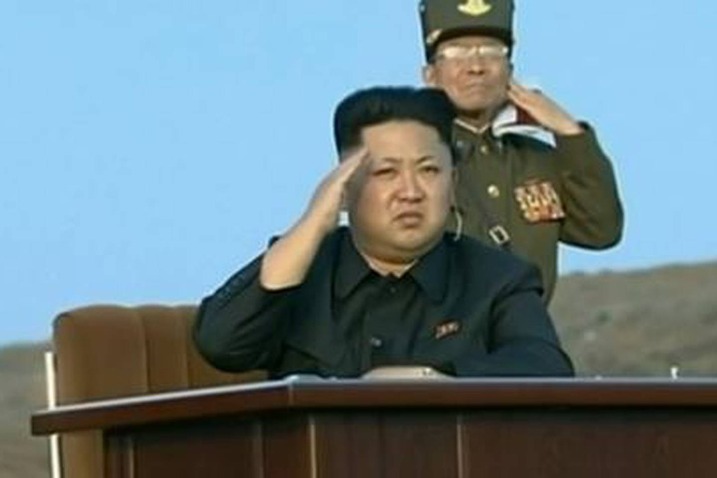 North Korea's Kim watches military drills, boards fighter jet - State TV - video