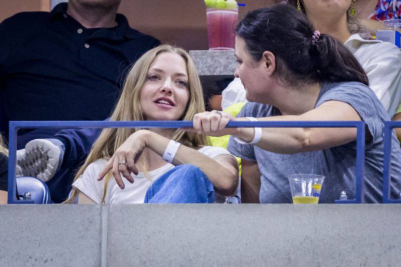 Actress Amanda Seyfried was also in the stands cheering on Kyrgios. AFP