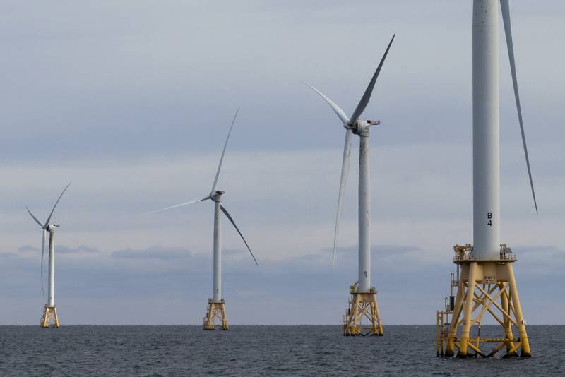 Renewable energy methods such as wind turbines require considerable natural resources. Photo: AP


