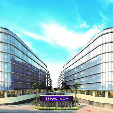 A computer-generated image of office units at Dubai CommerCity, the Dh3.2bn e-commerce free zone being built in Umm Ramool near Dubai International Airport. Image courtesy of Dubai Airport Freezone Authority