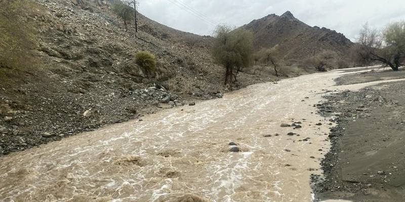 Moderate to heavy rain resulted in a number of valleys and reefs across Oman being flooded. Photo: Oman News Agency
