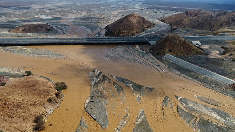 Heavy rains fell in Al Khaboura in the governorate of North Al Batinah. Photo: OmanNewsAgency/Twitter 