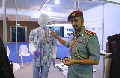 Police can find suspects in crowds by using unmanned drones fitted with cameras that have facial recognition capability, says Capt Mohammed Al Mazroui of Abu Dhabi Police. Jeffrey Biteng / The National