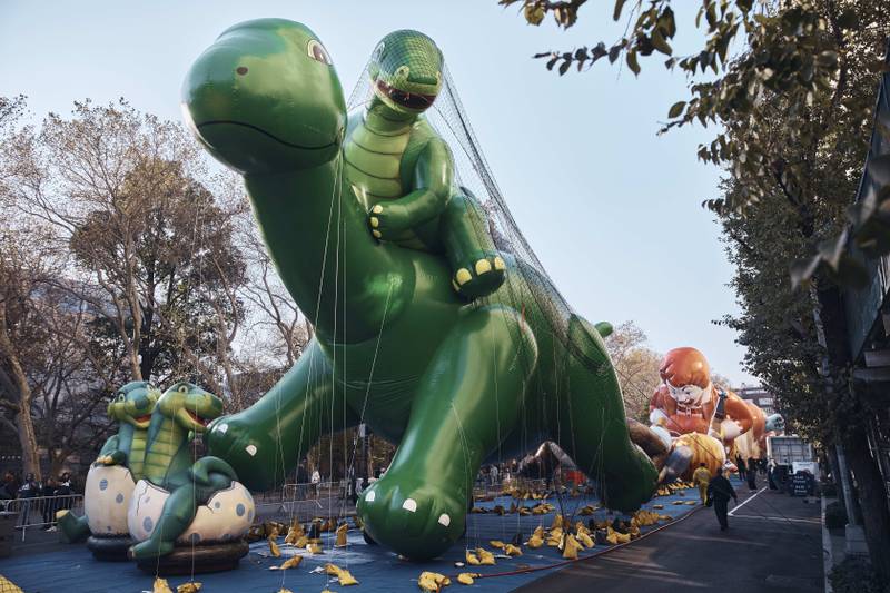 The Sinclair Oil Corporation’s Dino has appeared in the Macy’s Thanksgiving Day Parade since 1963. AP