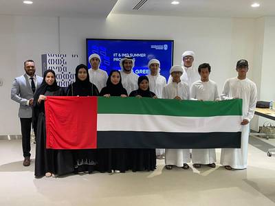 A select group of UAE nationals during a 10-day visit to the IIT Delhi campus where they attended engineering, design and artificial intelligence lectures by top professors.