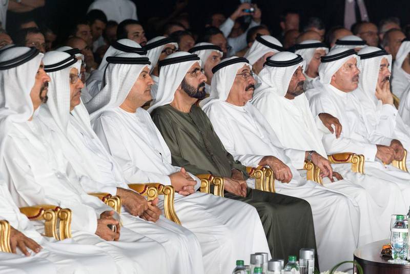 Sheikh Mohammed Bin Rashid, Vice President and Ruler of Dubai, at the launch of Meydan One. Duncan Chard for the National.