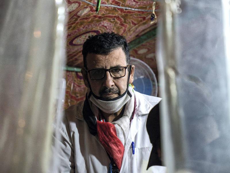 Dr Al Abadi works through most of the night, sometimes sleeping for only 2 to 3 hours per day. Luke Pierce for The National