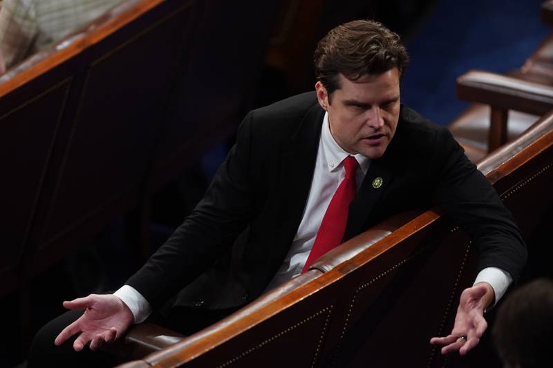Matt Gaetz is one of the Republican holdouts voting against Mr McCarthy. Bloomberg