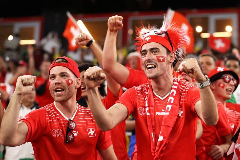 Swiss fans roared on their team. Getty Images