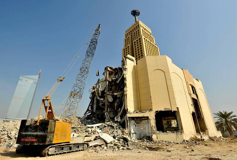 Images of the orginal Hard Rock Cafe in Dubai, United Arab Emirates under demolition on Monday, Jan. 28, 2013. Photo: Charles Crowell for The National