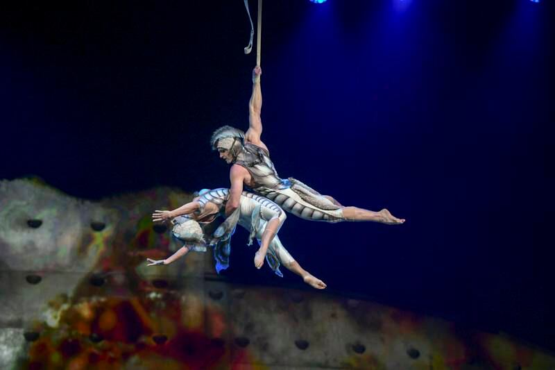 The aerial strap artists duo are a real highlight 