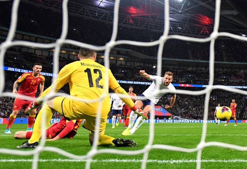 31) Another England hat-trick for Kane, against Montenegro. Getty