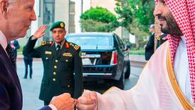 US President Joe Biden fist bumps Saudi Crown Prince Mohammed bin Salman