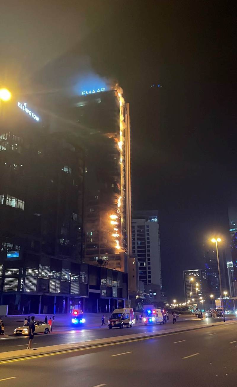 Witnesses said the fire broke out on one of the lower floors, possibly floor four, and then rapidly spread to the cladding. Photo: Chetan Fernandes