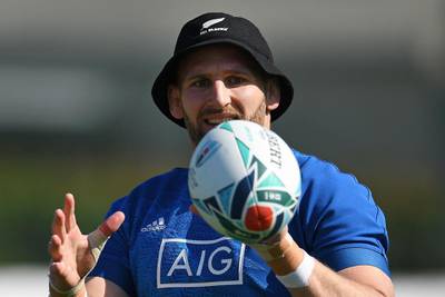 New Zealand's Kieran Read takes part in a training session. AFP