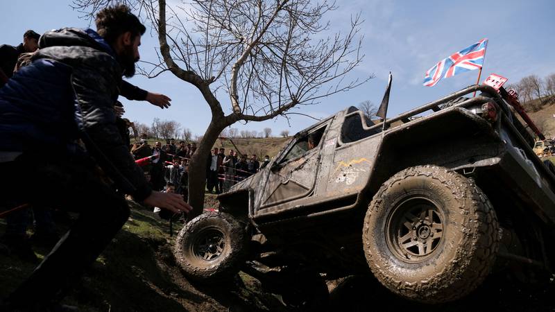 Navigating their way through mud and narrow tracks in the mountains, 37 off-road drivers competed against each other in Sulaimaniyah, in Iraq's Kurdistan region. All photos: Reuters