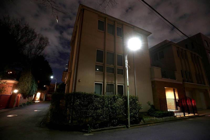 The residence of former auto tycoon Carlos Ghosn in Tokyo after he fled Japan to avoid a trial. AFP