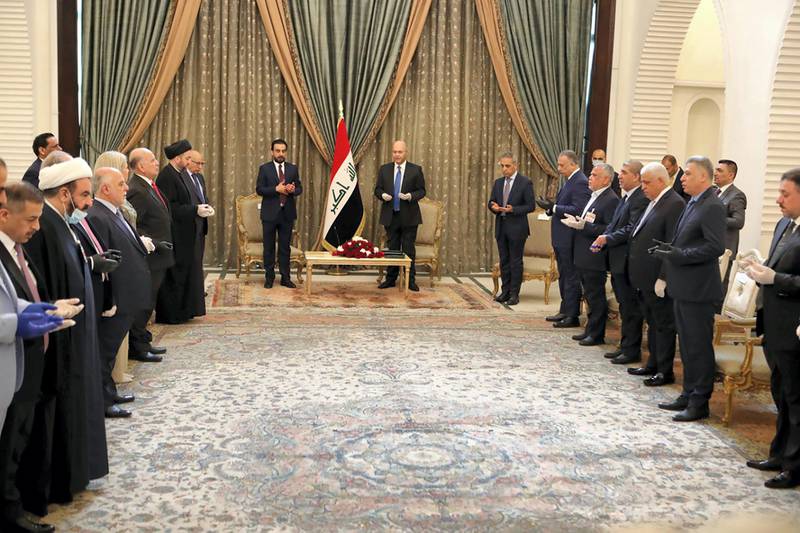 Iraqi president names Mustafa Al Kadhimi as new prime minister-designate in presence of leading Iraqi political figures and UN envoy to Iraq. The National