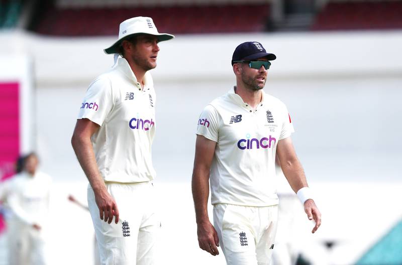 Stuart Broad, left, and James Anderson are back in England's Test squad after being dropped after the Ashes defeat. PA