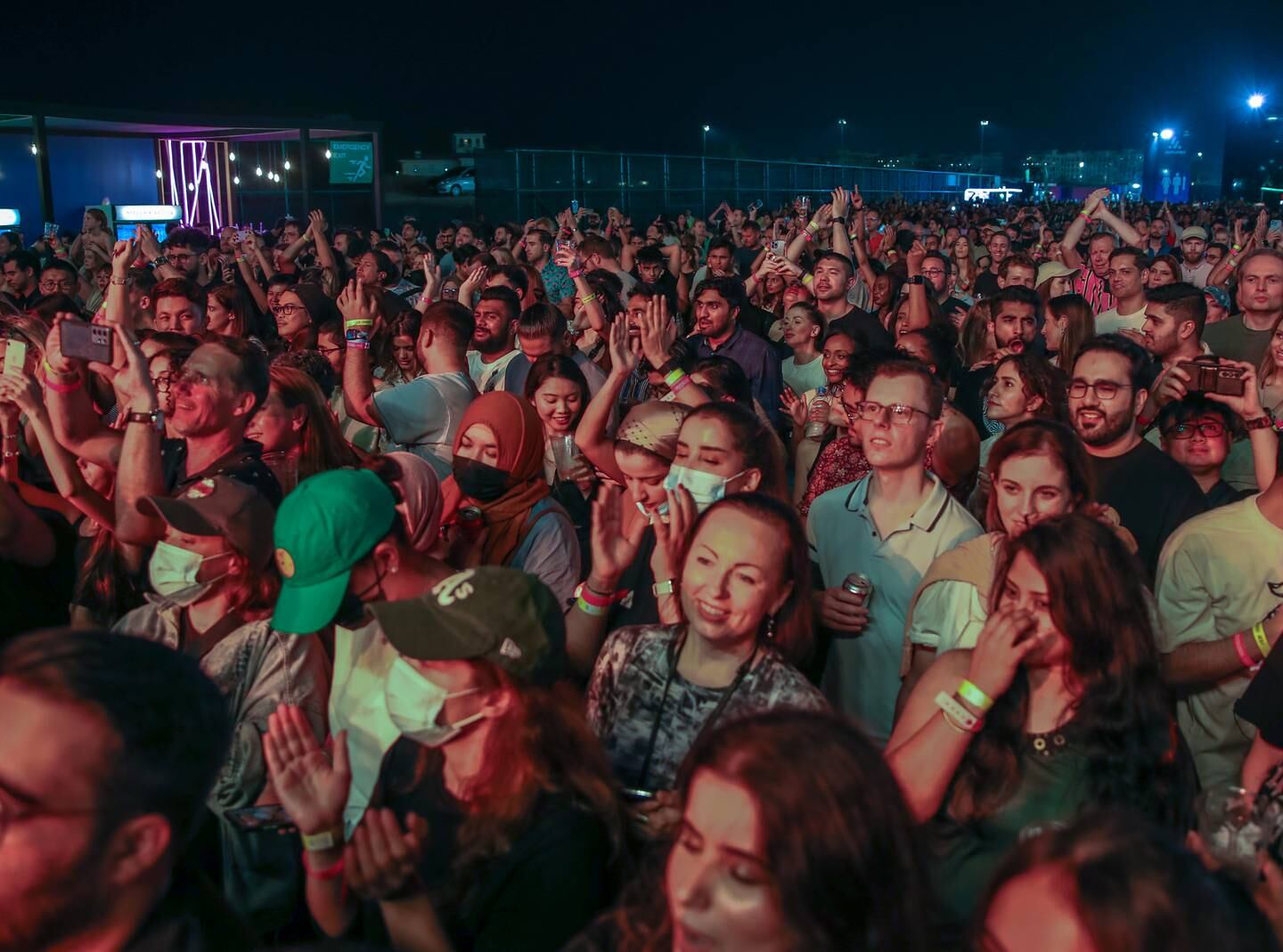 A sold-out crowd of 6,000 attended the inaugural Amplified Music Festival at Yas Links, Yas Island. Victor Besa / The National