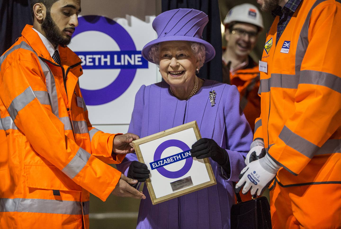  Queen Elizabeth on a visit to Bond Street in 2016. Getty