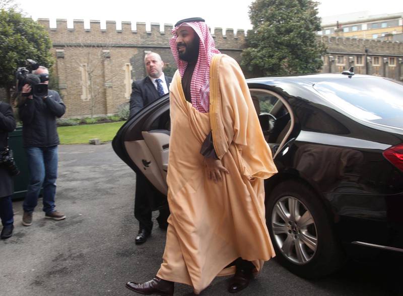 Mohammed bin Salman is in the UK boosting business ties.