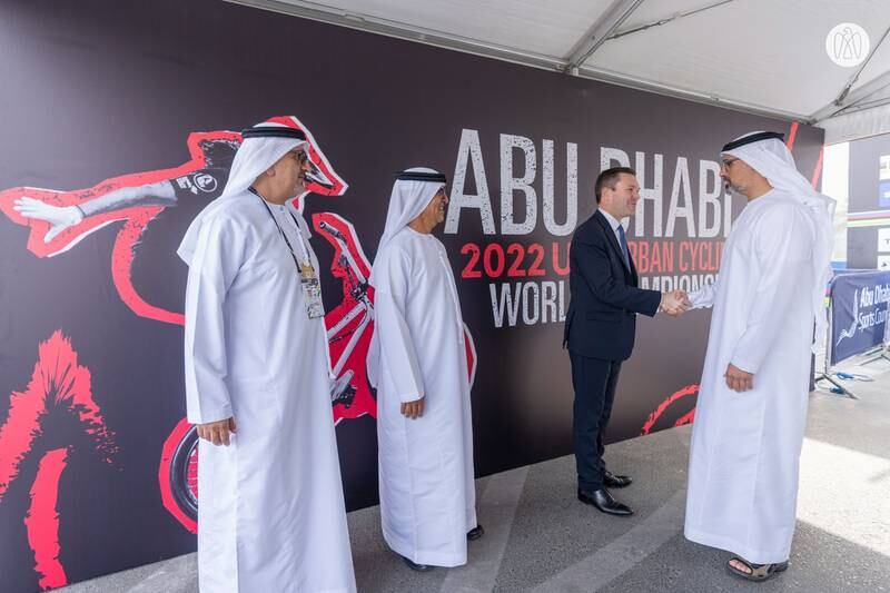 Sheikh Khaled bin Mohamed, a member of the Abu Dhabi Executive Council and chairman of Abu Dhabi Executive Office, attends the event.