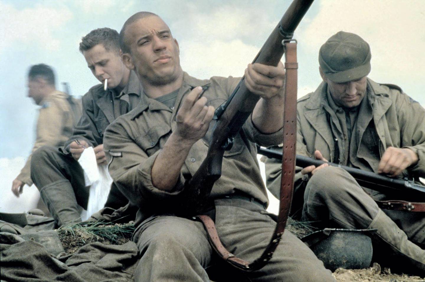 Editorial use only. No book cover usage.Mandatory Credit: Photo by Moviestore/Shutterstock (1603196a)Saving Private Ryan,  Giovanni Ribisi,  Vin Diesel,  Edward BurnsFilm and Television