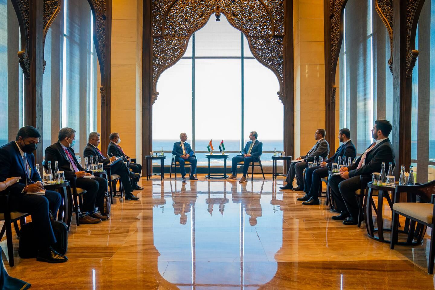 Sheikh Abdullah, Minister of Foreign Affairs and International Co-operation, wished India further progress, development and prosperity during a G20 meeting in Bali, Indonesia. Photo: Wam