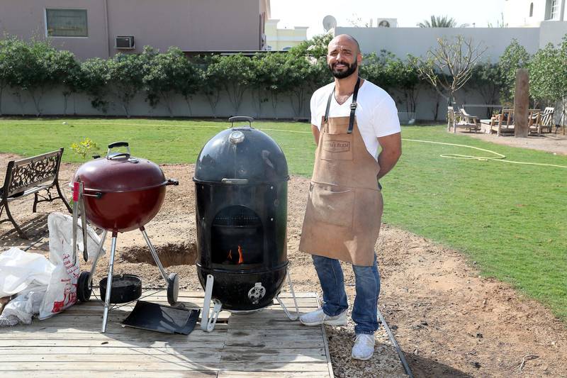 DUBAI , UNITED ARAB EMIRATES , January 15 ��� 2019 :- Hattem Mattar at his Mattar Farm Kitchen in Al Barsha in Dubai. ( Pawan Singh / The National ) For Arts&Life/Instagram. Story by Emile