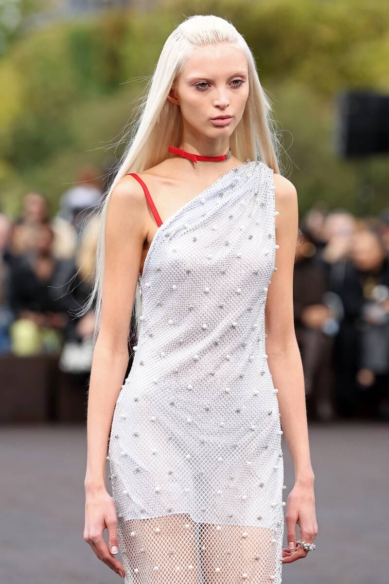 A sheath dress dotted with beads, for Givenchy spring/summer 2023. Getty