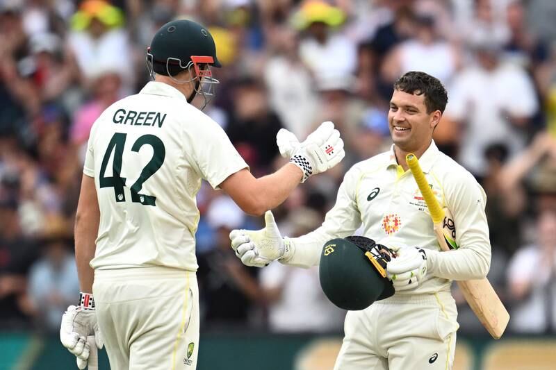 Cameron Green and Alex Carey starred in a century stand for Australia. EPA