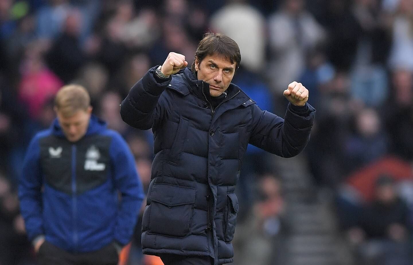 Tottenham manager Antonio Conte after the victory. EPA
