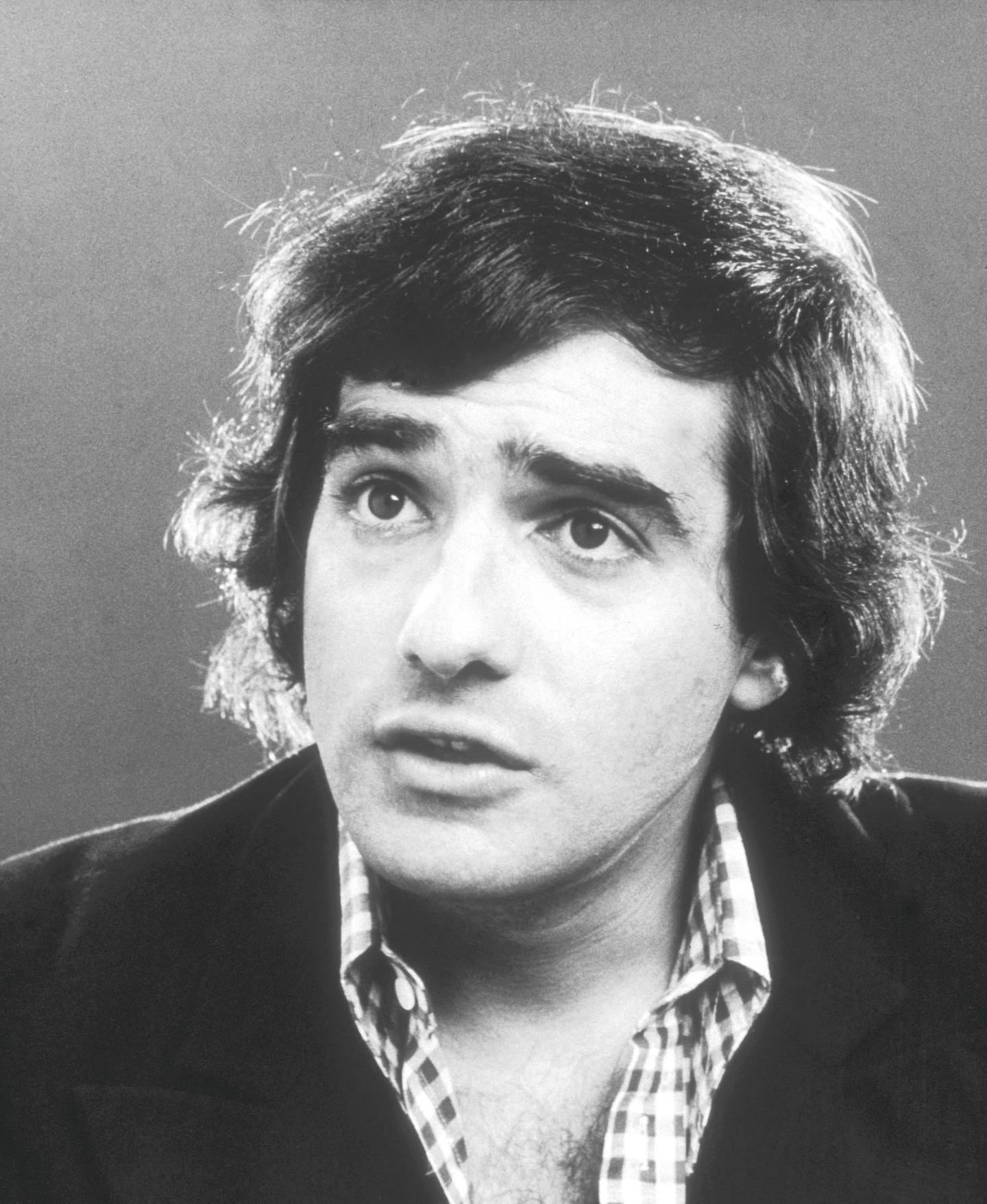Headshot of American film director Martin Scorsese speaking, 1973.  (Photo by Gene Maggio/Getty Images)