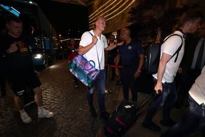 Manchester City's Erling Haaland arrives at the team hotel in Istanbul ahead of Saturday's Champions League final against Inter Milan. PA