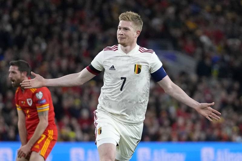 November  16, 2021. Wales 1 (Moore 31') Belgium 1 (De Bruyne 12'): De Bruyne's stylish early goal put Belgium ahead only for  Kieffer Moore to equalise and seal a point that would take Wales into the play-offs in front of a jumping Cardiff City Stadium. Martinez said: "We congratulate Wales, they finished second. A fantastic atmosphere. We all wish that you have a fantastic draw in the play-offs." AP