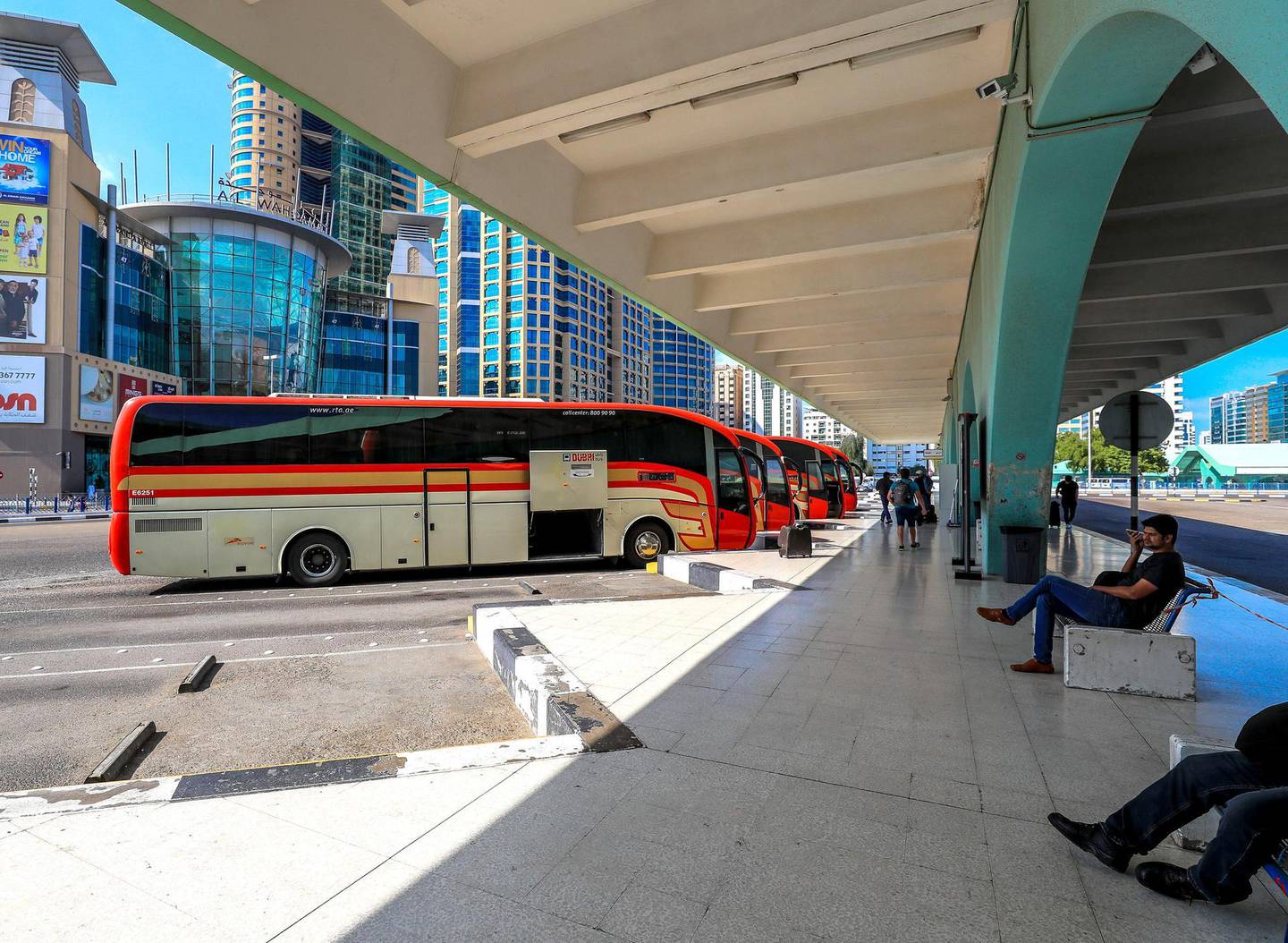 Abu Dhabi, U.A.E. .  December 25, 2018.  Abub Dhabi Central Bus Station on Sultan Bin Zayed the First. Street.Victor Besa / The National.Section:  NAReporter: