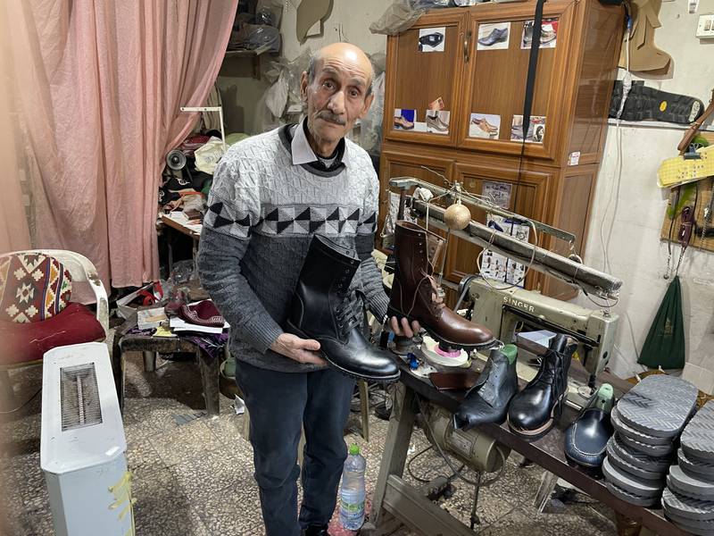 Desert boots are very popular with Italian tourists who visit his shop