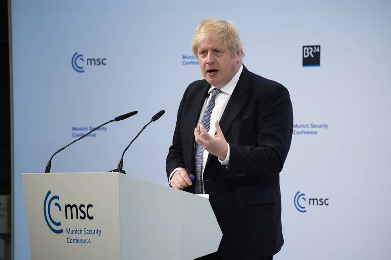 UK Prime Minister Boris Johnson said the threat of sanctions may deter Russian action. Photo: AP