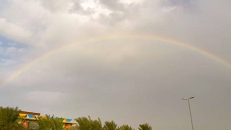 An image that illustrates this article A beautiful rainbow appears in Abu Dhabi