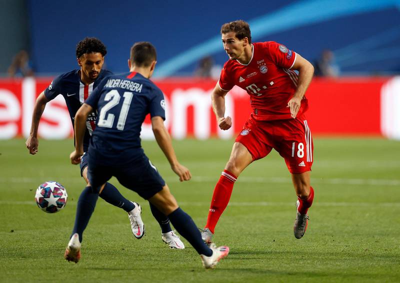Leon Goretzka - 8: Meted out some tough treatment to PSG’s flair players, and was a vital cog in the German champions’ pressing game. Getty
