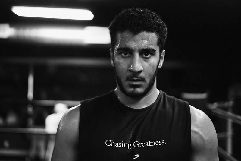 Saudi Arabia pro boxer Ziyad Al Maayouf takes on Ecuador's Ronnald Martinez at Diriyah Arena on the undercard of Jake Paul v Tommy Fury. Photo: Ziyad Al Maayouf