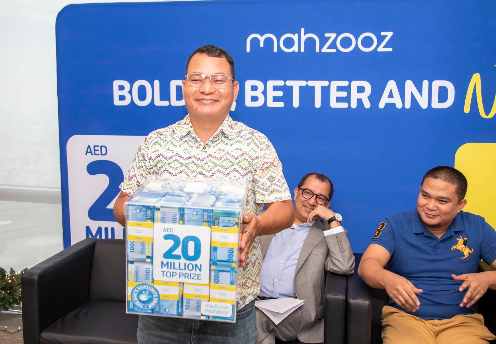 Padam Bahadur, a Nepali expatriate, has become an overnight millionaire after scooping the Dh20 million jackpot with Mahzooz. Ruel Pableo for The National