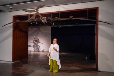 The  Pteranodon skeleton will headline Sotheby's Live Natural History Auction. AP