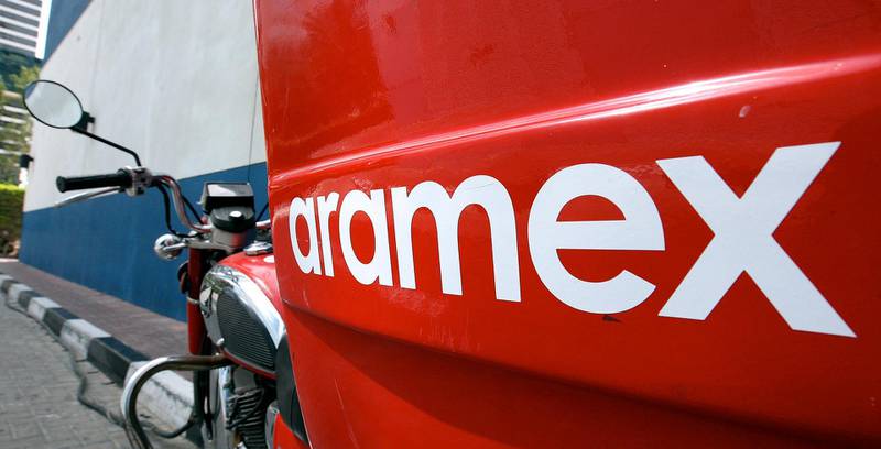 DUBAI, UNITED ARAB EMIRATES, April 28: Aramex delivery bike in Dubai. (Pawan Singh / The National) For Stock