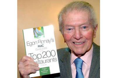 The restaurant reviewer Egon Ronay died last weekend aged 94.