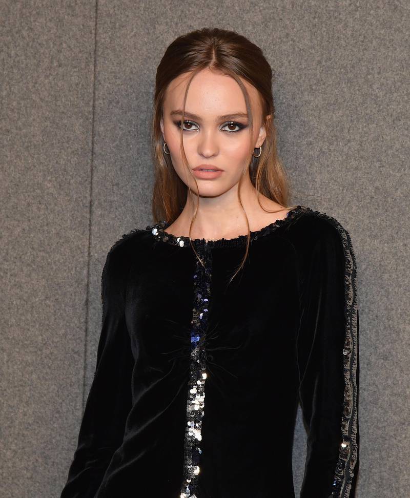Lily-Rose Depp at the show. AFP